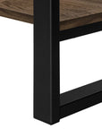 47" Brown And Black Wood Coffee Table With Shelf