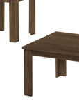 Set of Three 44" Dark Brown Coffee Table