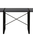 49" Gray and Black Computer Desk