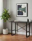 49" Gray and Black Computer Desk