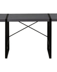 49" Gray and Black Computer Desk