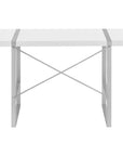 49" White and Gray Computer Desk