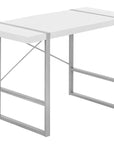 49" White and Gray Computer Desk
