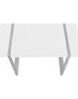 49" White and Gray Computer Desk