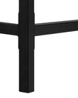 47" Gray and Black Wood and Metal H-Shape Computer Desk With Two Drawers