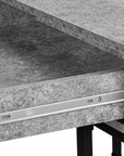 47" Gray and Black Wood and Metal H-Shape Computer Desk With Two Drawers