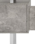 60" White and Gray Computer Desk With Three Drawers