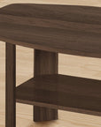 Set of Three 36" Espresso Coffee Table With Three Shelves