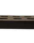 2" Brown Wood Geometric Tabletop Dish Candle Holder