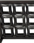 23" Black Iron Geometric Floor Tealight Candle Holder