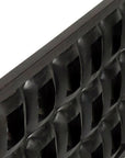 23" Black Iron Geometric Floor Tealight Candle Holder