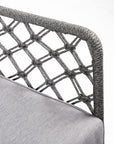 26" Gray and Black Steel Indoor Outdoor Dining Chair with Gray Cushion
