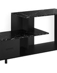 47" Black Cabinet Enclosed Storage TV Stand
