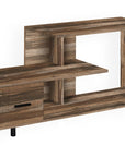 47" Brown Cabinet Enclosed Storage TV Stand