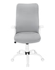 Gray and White Rolling Drafting Chair