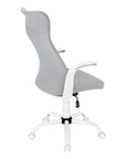 Gray and White Rolling Drafting Chair