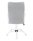 Gray and White Rolling Drafting Chair