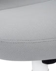 Gray and White Rolling Drafting Chair