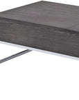 47" Gray and Silver Wood Lift Top Frame Coffee Table