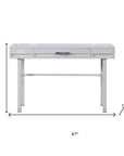 47" White Iron Vanity Table