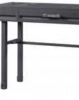 47" Gunmetal Iron And Wood Vanity Table