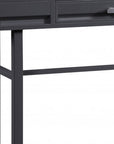 47" Gunmetal Iron And Wood Vanity Table