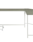 66" Gray and White L Shape Computer Desk