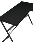 62" Black L Shape Computer Desk