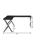 62" Black L Shape Computer Desk