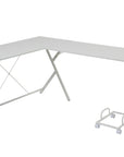 62" White L Shape Computer Desk