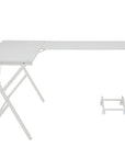 62" White L Shape Computer Desk