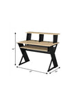 47" Natural and Black Music Desk