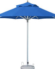 10' Blue Polyester Round Tilt Cantilever Patio Umbrella with Stand