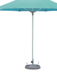 10' Aqua Polyester Round Tilt Cantilever Patio Umbrella with Stand