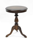 25" Dark Brown Manufactured Wood Round End Table