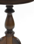 25" Dark Brown Manufactured Wood Round End Table