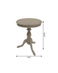 25" Taupe Gray Manufactured Wood Round End Table