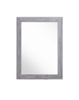 40" Gray and Silver Wood and Metal Framed Accent Mirror