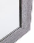 40" Gray and Silver Wood and Metal Framed Accent Mirror