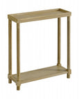 Set Of Two 24" Oak Brown Wood Rectangular End Tables With Shelf