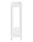 Set Of Two 24" White Wood Rectangular End Tables With Shelf