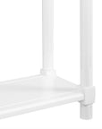 Set Of Two 24" White Wood Rectangular End Tables With Shelf