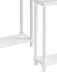 Set Of Two 24" White Wood Rectangular End Tables With Shelf