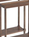 Set Of Two 24" Brown Wood Rectangular End Tables With Shelf
