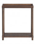 Set Of Two 24" Brown Wood Rectangular End Tables With Shelf
