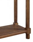 Set Of Two 24" Brown Wood Rectangular End Tables With Shelf