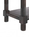 Set of Two 24" Espresso Solid Wood End Tables With Shelf