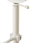White Iron Backless Adjustable Height Bar Chair