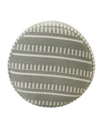 20" Blue Polyester Round Striped Indoor Outdoor Pouf Ottoman