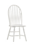 White Wood Windsor Back Dining Side Chair